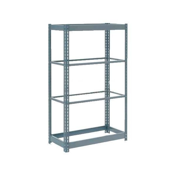 Heavy Duty Shelving 36W x 18D x 72H With 4 Shelves, No Deck, Gray